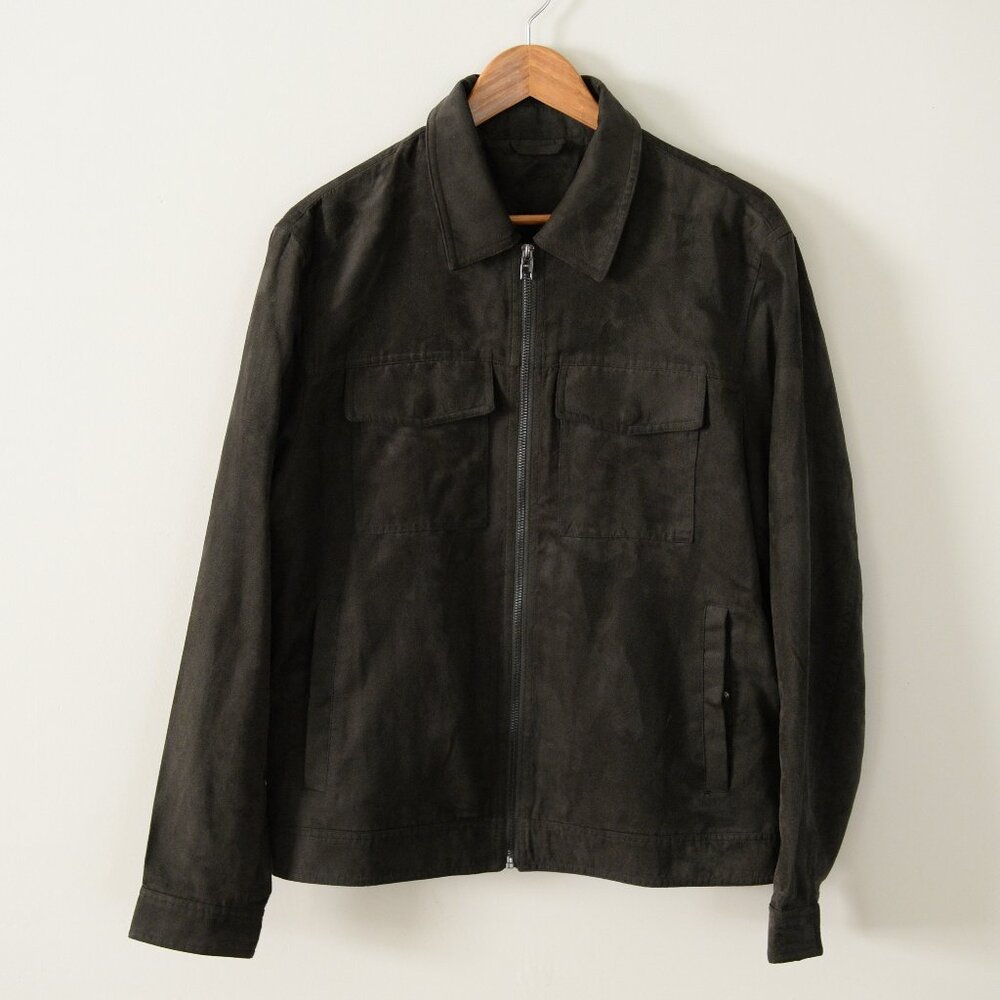 Mango men's faux suede jacket